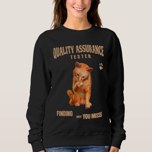 Kwaliteitstester Kattenhumor Trui (Voorkant)