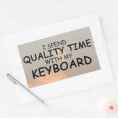 Kwaliteitstests Rechthoekige Sticker voor toetsenb (Envelop)