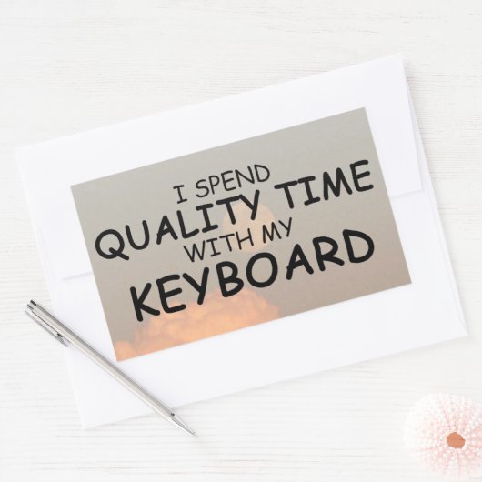 Kwaliteitstests Rechthoekige Sticker voor toetsenb (Envelop)