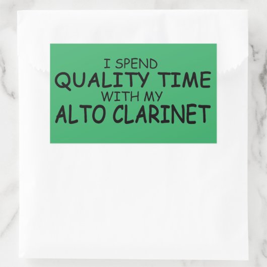 Kwaliteitstijd Alto Clarinet Rectangular Sticker (Tas)