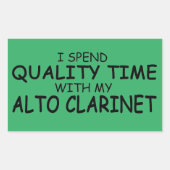 Kwaliteitstijd Alto Clarinet Rectangular Sticker (Voorkant)