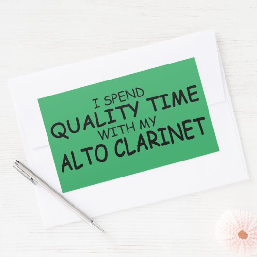 Kwaliteitstijd Alto Clarinet Rectangular Sticker (Envelop)