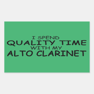 Kwaliteitstijd Alto Clarinet Rectangular Sticker