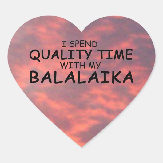Kwaliteitstijd Balalaika Heart Sticker (Voorkant)