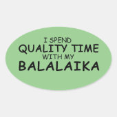 Kwaliteitstijd Balalaika Oval Sticker (Voorkant)