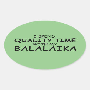 Kwaliteitstijd Balalaika Oval Sticker