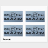 Kwaliteitstijd Balalaika Rechthoekige Sticker (Vel)