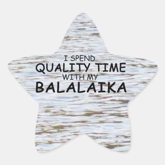 Kwaliteitstijd Balalaika Star-Sticker Ster Sticker (Voorkant)