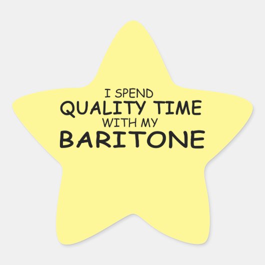 Kwaliteitstijd Baritone Star-Sticker Ster Sticker (Voorkant)