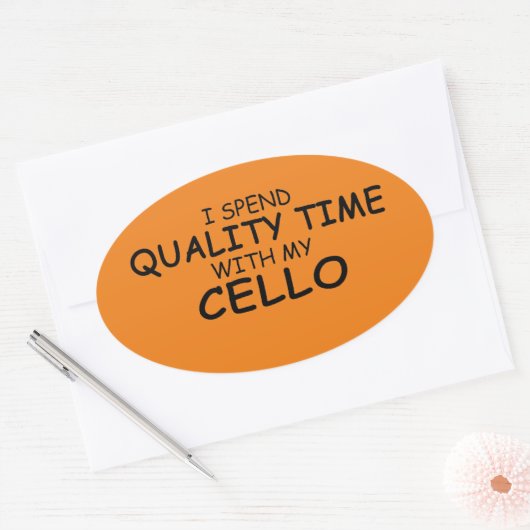 Kwaliteitstijd Cello Oval Sticker (Envelop)