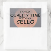 Kwaliteitstijd Cello Rechthoekige Sticker (Tas)