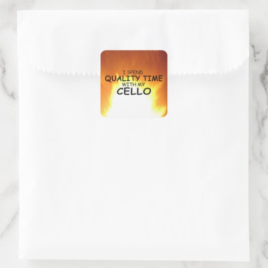 Kwaliteitstijd Cello Square Sticker (Tas)