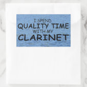 Kwaliteitstijd Clarinet Rechthoekige Sticker (Tas)