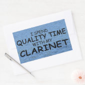 Kwaliteitstijd Clarinet Rechthoekige Sticker (Envelop)
