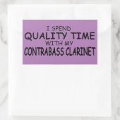 Kwaliteitstijd Contrabas Clarinet Rechthoekige mui Sticker (Tas)