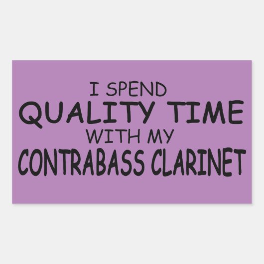 Kwaliteitstijd Contrabas Clarinet Rechthoekige mui Sticker (Voorkant)