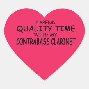 Kwaliteitstijd Contrabass Clarinet Heart Sticker
