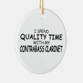 Kwaliteitstijd Contrabass Clarinet Keramisch Ornament (Rechts)