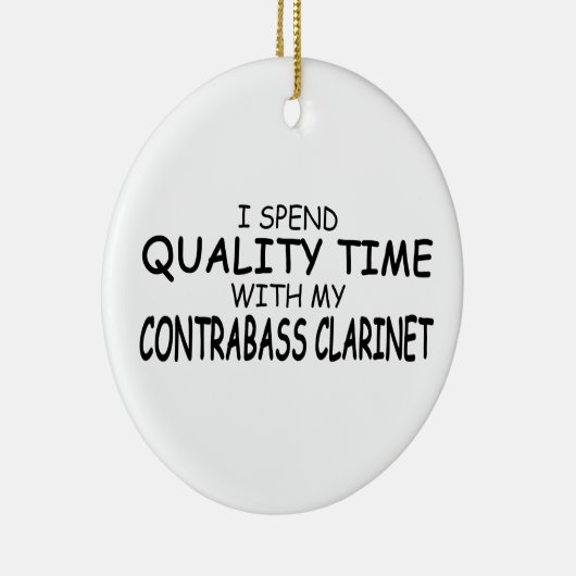Kwaliteitstijd Contrabass Clarinet Keramisch Ornament (Rechts)