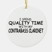 Kwaliteitstijd Contrabass Clarinet Keramisch Ornament (Voorkant)