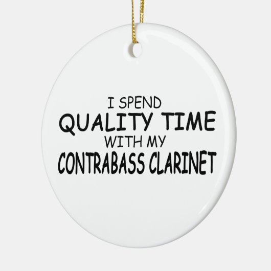 Kwaliteitstijd Contrabass Clarinet Keramisch Ornament (Links)