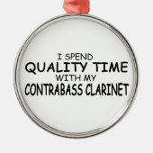 Kwaliteitstijd Contrabass Clarinet Metalen Ornament (Voorkant)