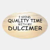 Kwaliteitstijd Dulcimer Oval Sticker (Voorkant)