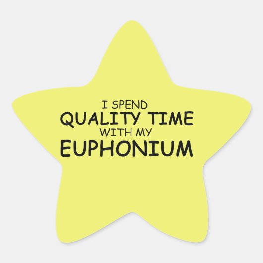Kwaliteitstijd Euphonium Star-Sticker Ster Sticker (Voorkant)
