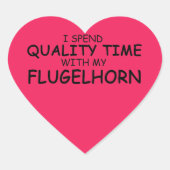 Kwaliteitstijd Flugelhorn Heart Sticker (Voorkant)