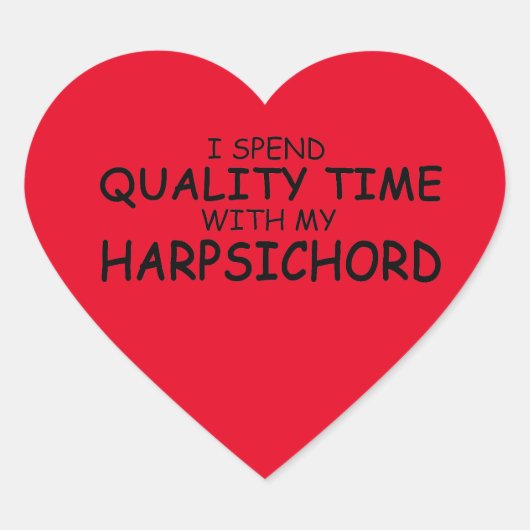 Kwaliteitstijd Harpsichord Heart Sticker (Voorkant)