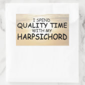 Kwaliteitstijd Harpsichord Rechthoekige Sticker (Tas)