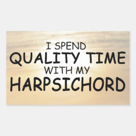 Kwaliteitstijd Harpsichord Rechthoekige Sticker