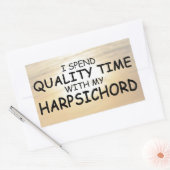 Kwaliteitstijd Harpsichord Rechthoekige Sticker (Envelop)