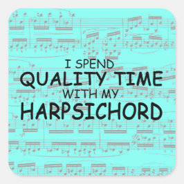 Kwaliteitstijd Harpsichord Square Sticker