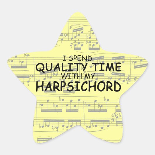 Kwaliteitstijd Harpsichord Star-Sticker Ster Sticker (Voorkant)