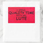 Kwaliteitstijd Lute Rechthoekige Sticker (Tas)