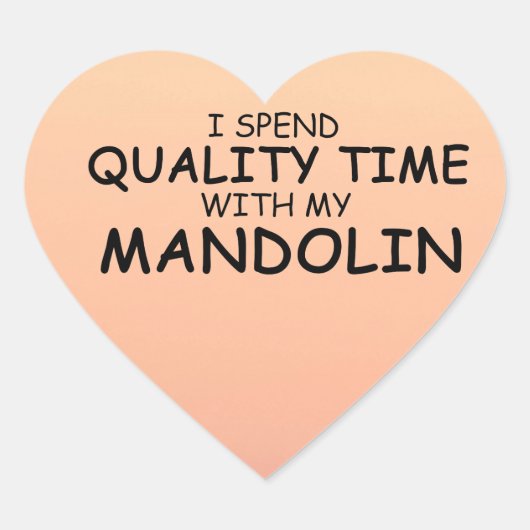 Kwaliteitstijd Mandolin Heart Sticker (Voorkant)