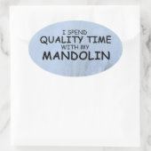 Kwaliteitstijd Mandolin Oval Sticker (Tas)
