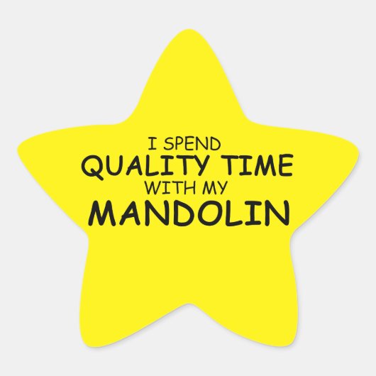 Kwaliteitstijd Mandolin Star-Sticker Ster Sticker (Voorkant)