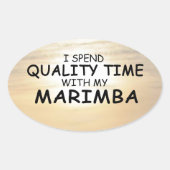 Kwaliteitstijd Marimba Oval Sticker (Voorkant)
