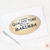Kwaliteitstijd Marimba Oval Sticker (Envelop)