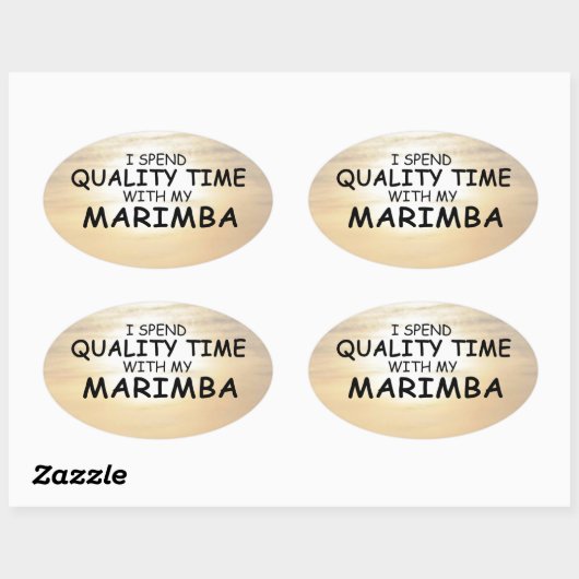 Kwaliteitstijd Marimba Oval Sticker (Vel)
