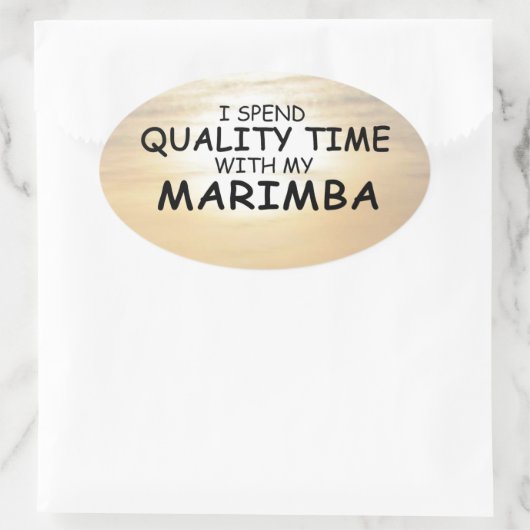 Kwaliteitstijd Marimba Oval Sticker (Tas)