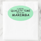 Kwaliteitstijd Marimba Oval Sticker (Tas)