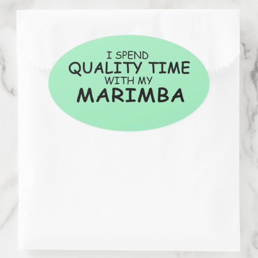 Kwaliteitstijd Marimba Oval Sticker (Tas)