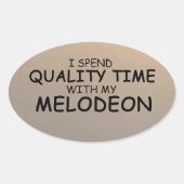 Kwaliteitstijd Melodeon Oval Sticker (Voorkant)