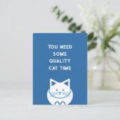 Kwaliteitstijd met katten briefkaart (Staand voorkant)