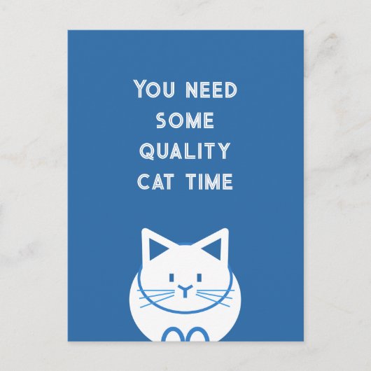 Kwaliteitstijd met katten briefkaart (Voorkant)