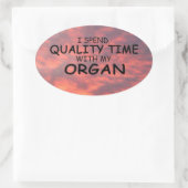 Kwaliteitstijd Organische ovaal Sticker (Tas)