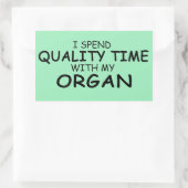 Kwaliteitstijd Organische rechthoekige Sticker (Tas)